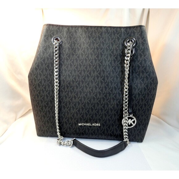 Michael Kors Medium Leather Jet Set Chain Messenger Bag Excellent - Picture 1 of 8